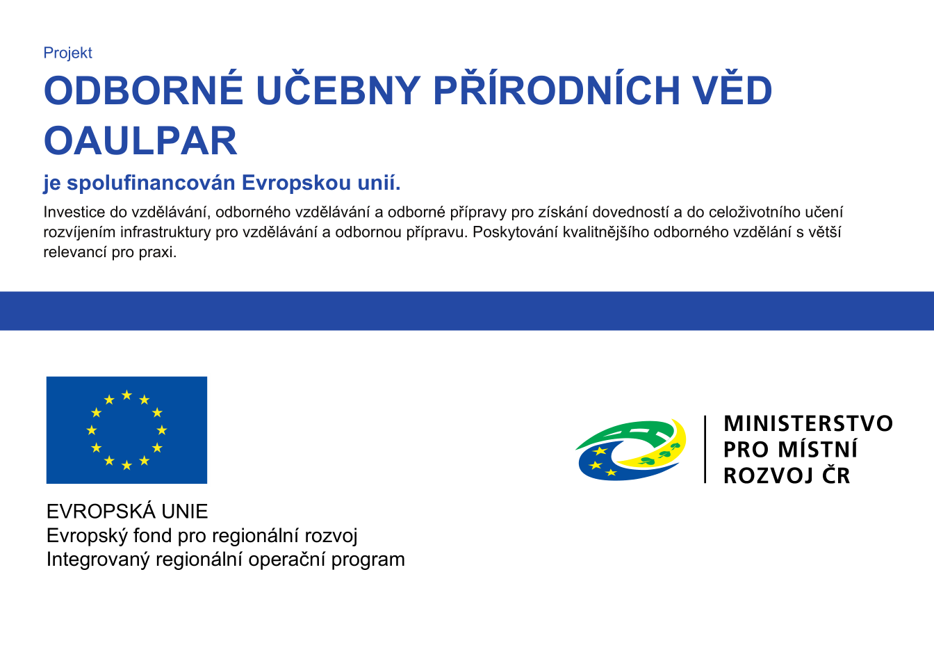 Odborné učebny projekt